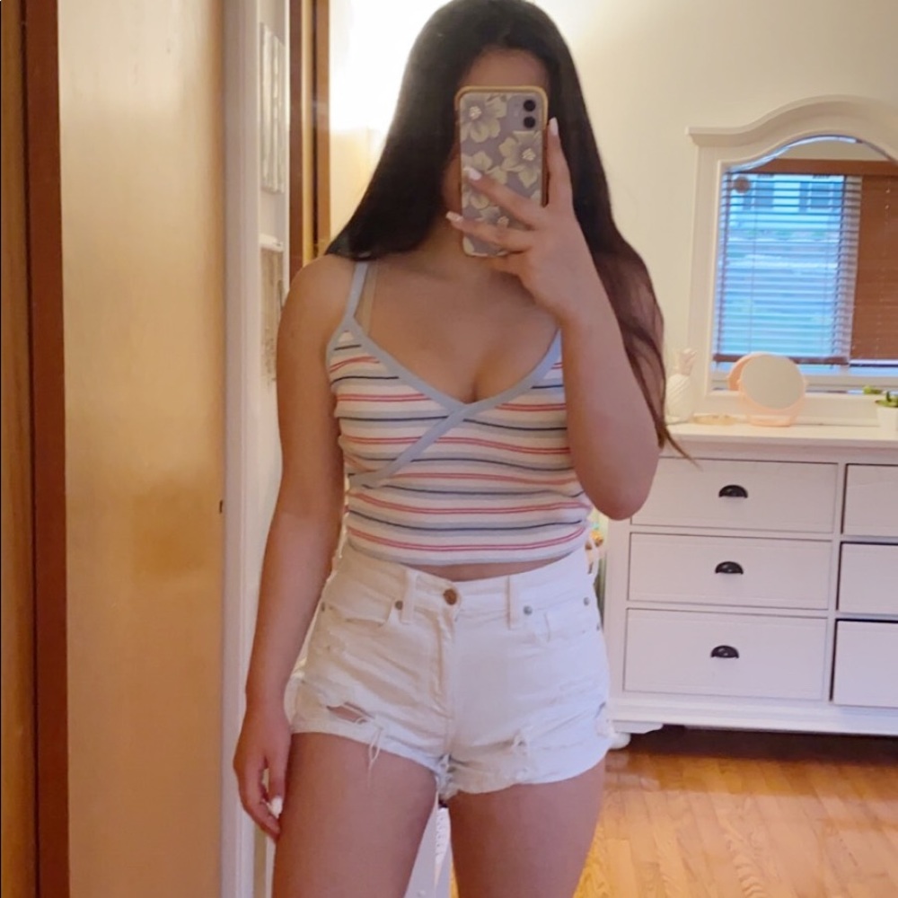 ❌SOLD❌Red White and Blue Striped Tank